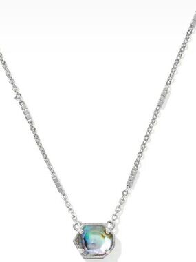 Kendra Scott Mabel Necklace Silver and Abalone Shell - NEW!!!
